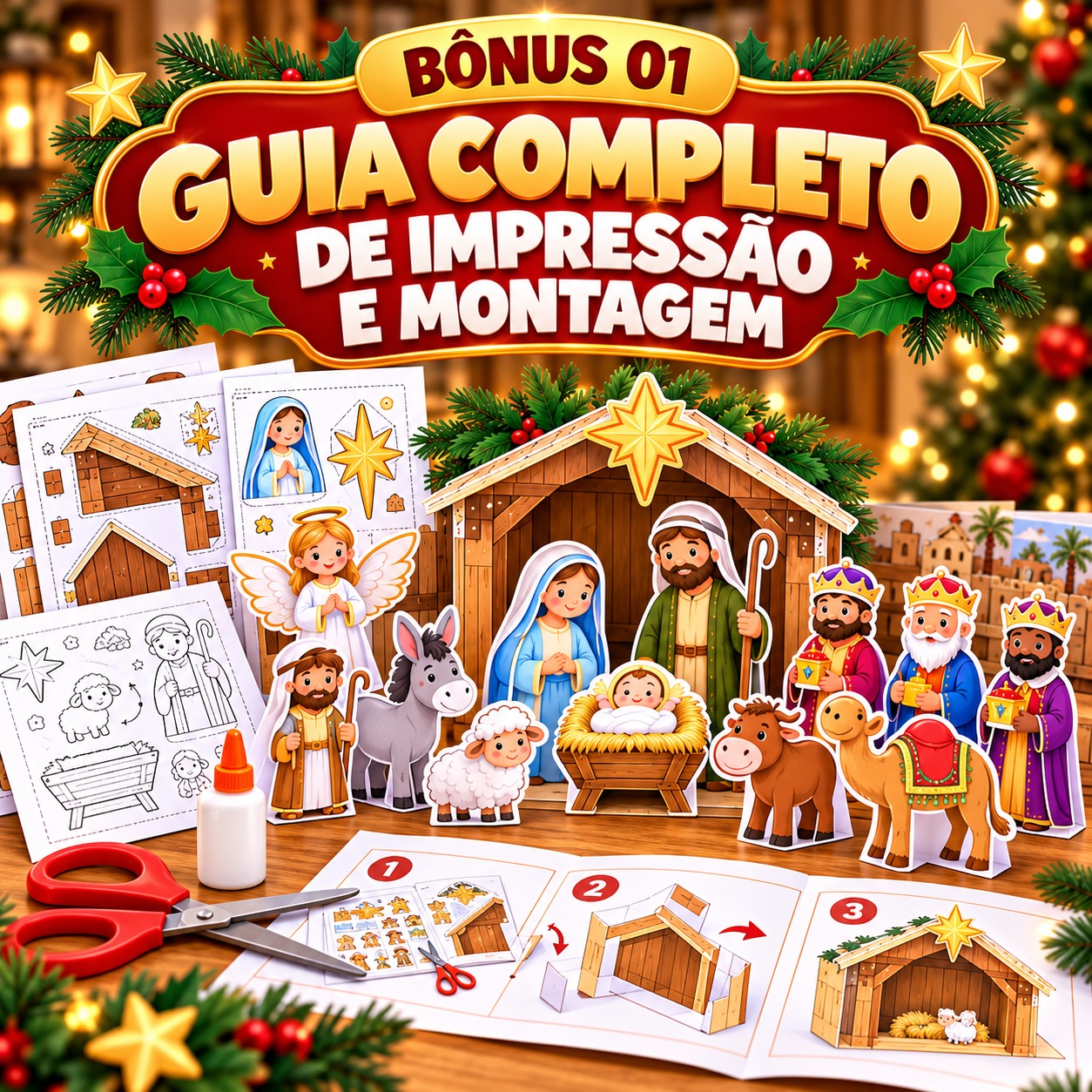 Capa do BÔNUS 01 — Guia Completo de Impressão e Montagem